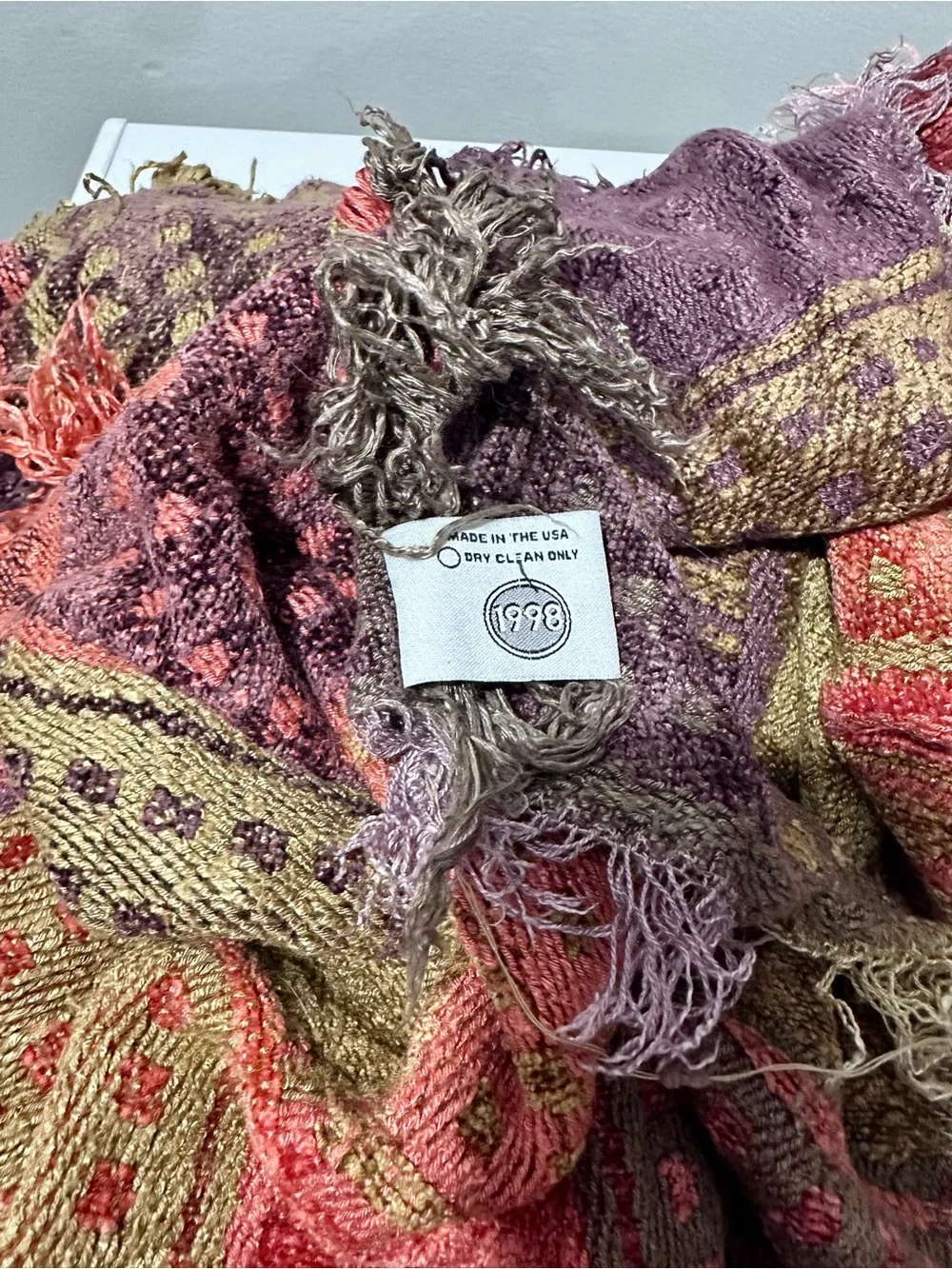 Textillery Weavers Multicolor Fringe Decorative Throw Blanket
